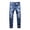 Navy, variant on Ripped Jeans for Boys Tween Boys Cargo Jeans Vintage Street Fashion Distressed Ripped Multi-Pocket Zipper Fly Denim Pants