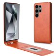 thumbnail image 1 of Folio Phone Case for Samsung Galaxy S24 Ultra Magnetic Kickstand Cover with Camera Protection Brown, 1 of 7
