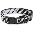 thumbnail image 1 of Buckle-Down Grunge Tread Black White Martingale Dog Collar, 1 of 1