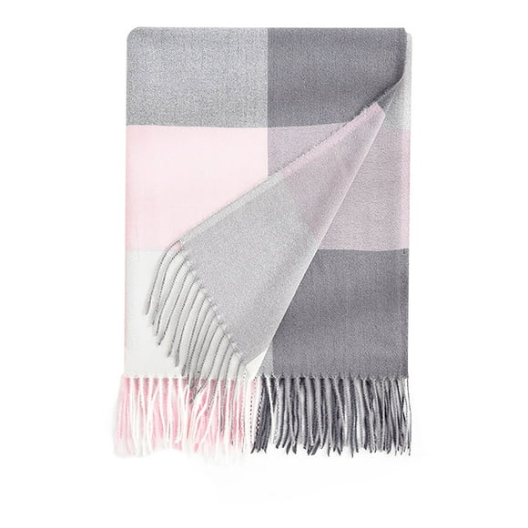 Ladies Scarf Striped Color Plaid Shawl Elegant Ladies Style Warm Comfortable Autumn And Winter Scarf