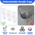 thumbnail image 2 of 12 Pcs Plastic Drinking Glasses, Acrylic Water Tumblers, Unbreakable Plastic Cups, Kids Drinking Cups, Reusable Drinkware Tumblers for Children Kitchen Picnic Party Juice (12pcs-160ml-clear), 2 of 7