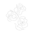 thumbnail image 2 of 1x Studio II 24x32 Black Ornate Wood Framed with Double Matting Museum Art Print Titled - Three Roses, 2 of 4