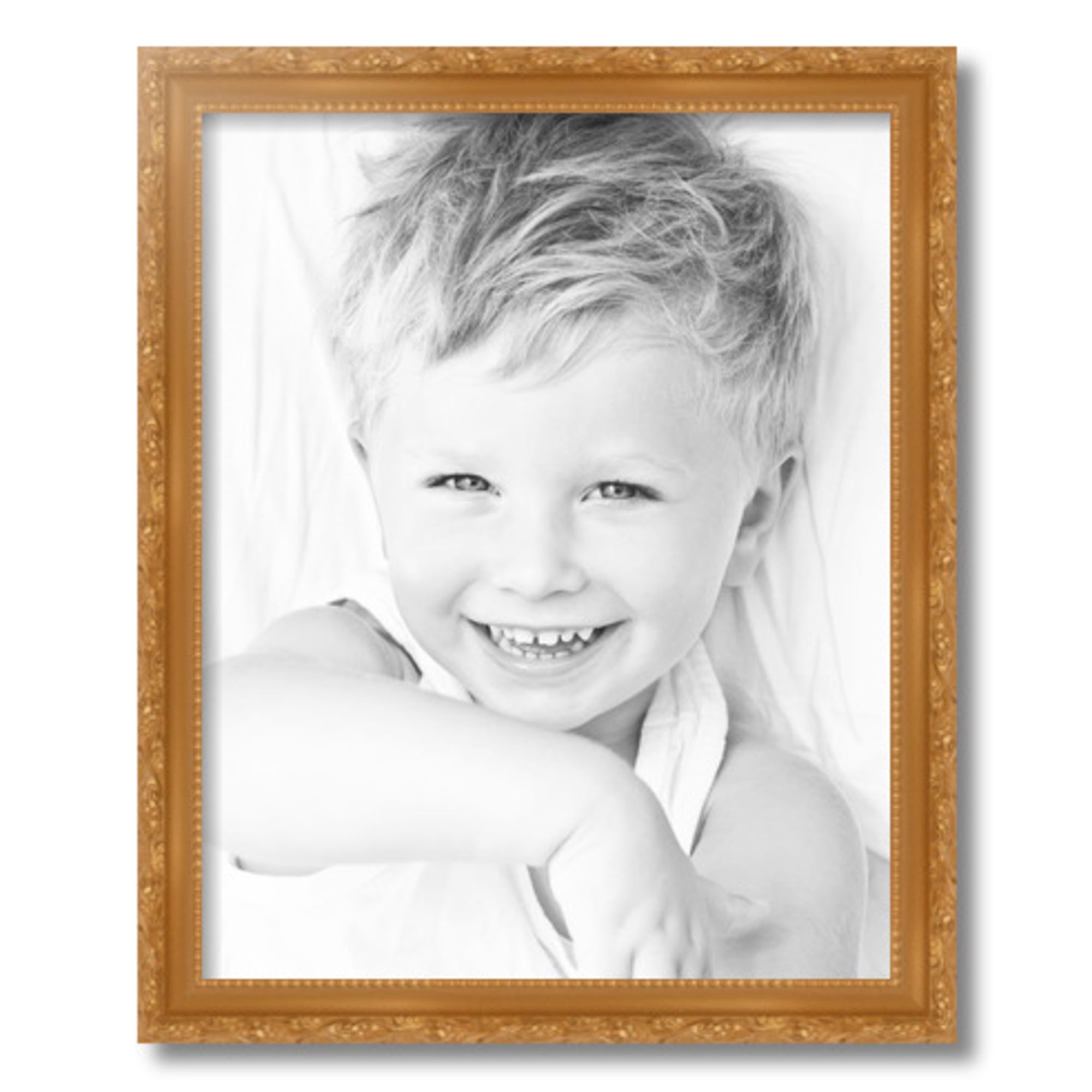ArtToFrames 16" x 20" Bright Gold Picture Frame, 16x20 inch Gold Wood Poster Frame (WOM-4928), 1 Pack
