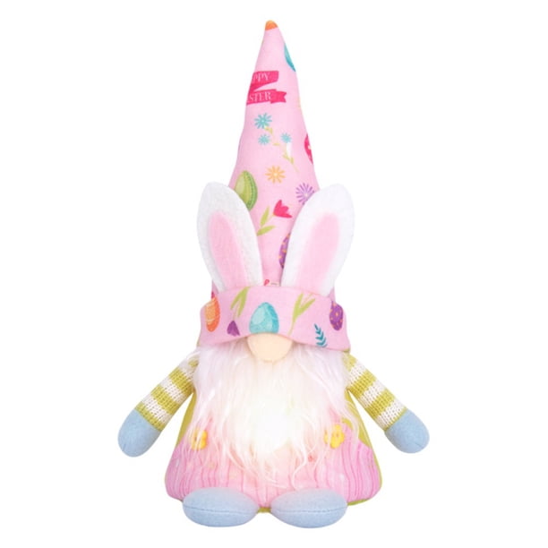 Lighted Plush Gnome Easter Decorations, Handmade Table Swedish Gnomes