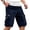 Navy, variant on Lovzfmll Casual Fashion Multi-Pocket Elastic Waist Cargo Shorts for Men, Athletic Cargo Bermuda Shorts Dark Gray, S