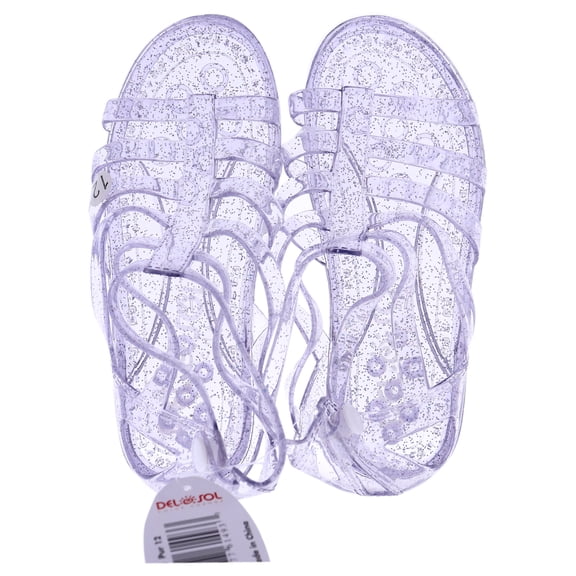 Gladiator Girl Jellies Sandal - 12 Purple by DelSol for Kids - 1 Pair Sandals