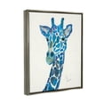 thumbnail image 5 of Stupell Industries Blue Giraffe Varied Collage Assortment Animal Painting Graphic Art Luster Gray Floating Framed Canvas Print Wall Art, Design by Lisa Morales, 5 of 5