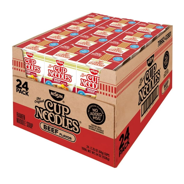 Nissin Cup Noodles Beef Flavor Soup, 24 pk./2.25 oz.