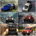 thumbnail image 2 of R12-01Q 1:12 Scale Off-Road Pickup RC Car, 2.4G Proportional Throttle & Cruise Control RC Crawler with LED Light System, All-Terrain Drift Model for Adults - RTR, 2 of 5