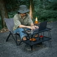 thumbnail image 4 of Outdoor Camping Iron Table Portable Folding Table Picnic Storage Rack, 4 of 8