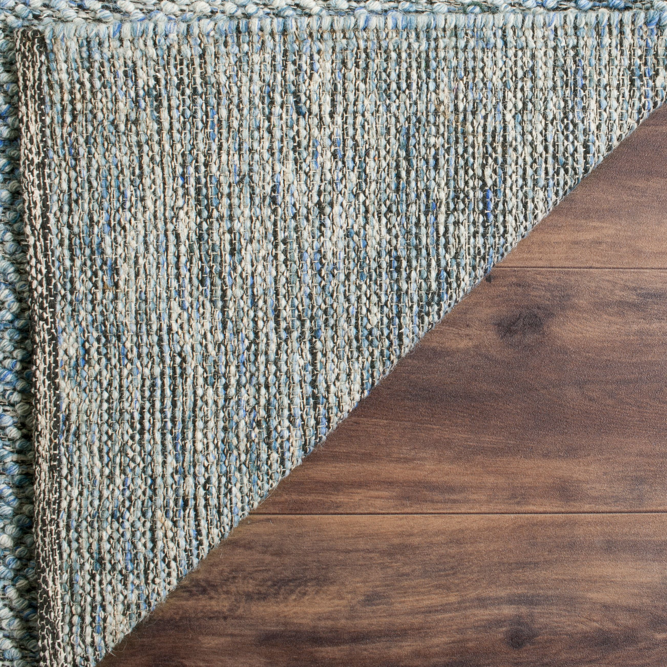 SAFAVIEH Natura Eanna Geometric Wool Runner Rug, Blue, 2'3" x 12'