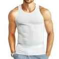 thumbnail image 2 of JMR Men's White 100% Cotton Ribbed Tank Tops A- Shirts, 6-Pack, 2 of 8