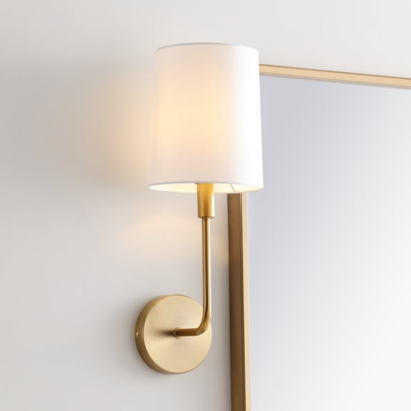 SAFAVIEH Jaxson 18" Antique Glam Brass Gold Wall Sconce