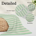 thumbnail image 3 of Sage Green Striped Body Pillow Covers, Modern Simple Farmhouse Beige Soft Breathable Throw Pillow Cases with Invisible Zipper, Decorative Pillowcase Pillows Protectors for Sofa Bed Couchair 20"x54", 3 of 9