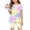 Purple, variant on 1-13Y Tween Girl Clothes 2 Piece Short Sleeve Gradient Ruffle Hem Top and Biker Shorts Teen Girl Summer Outfits Short Set
