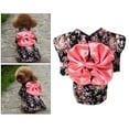thumbnail image 2 of Ropa de Kimono Bowknot ropa de vestir para mascotas ropa para gatos perros XS Negro jinwen Kimono de mascotas, 2 of 8