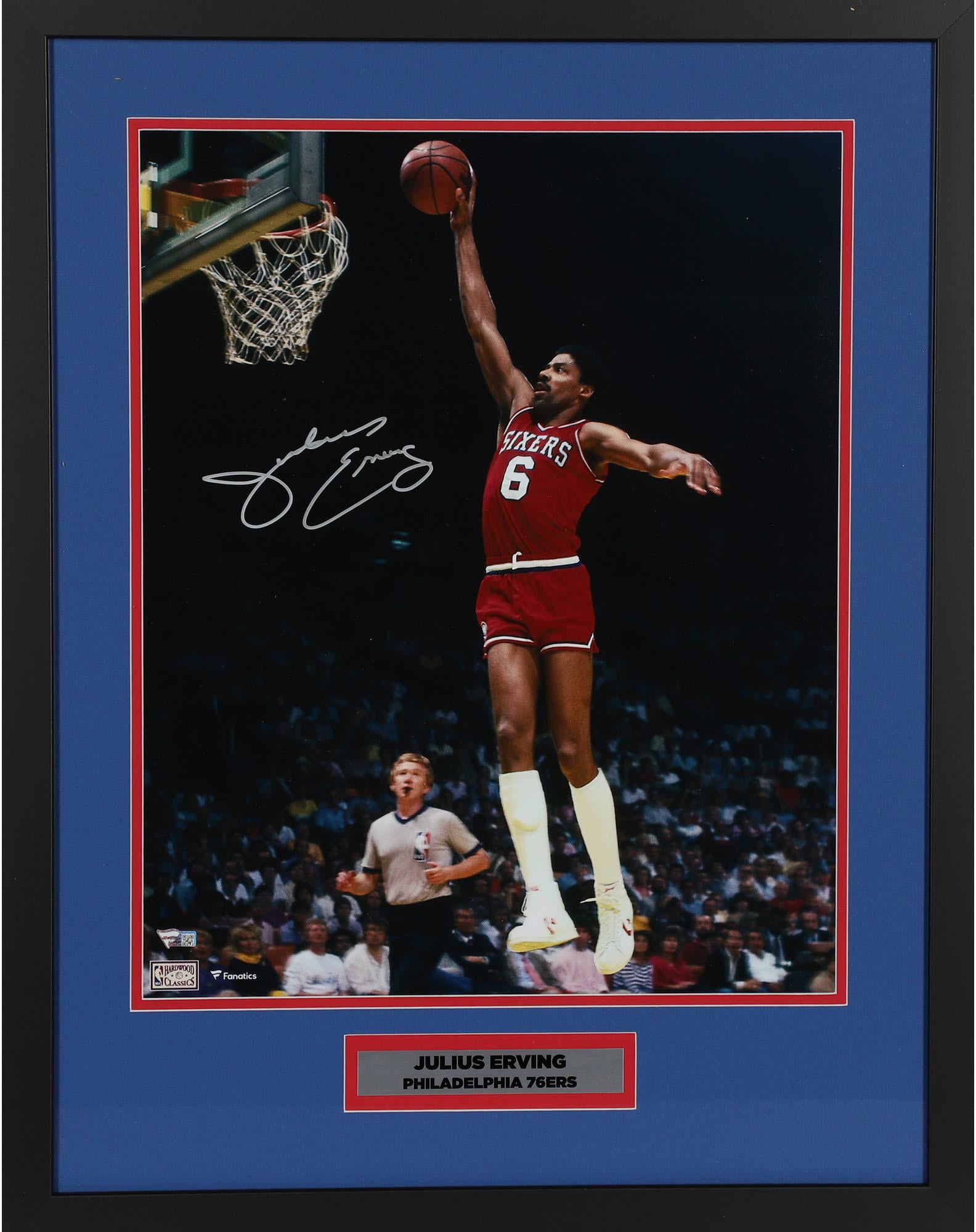 Julius Erving Philadelphia 76ers Framed Autographed 16\