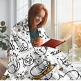 thumbnail image 3 of Cat Blanket, Cute Cat Pet Animal Gifts for Women Adult Throw Blanket Bedding Room Decor Flannel Blanket Soft Plush Warm Fleece Blankets&Throws for Couch Living Room 60"x50", 3 of 6