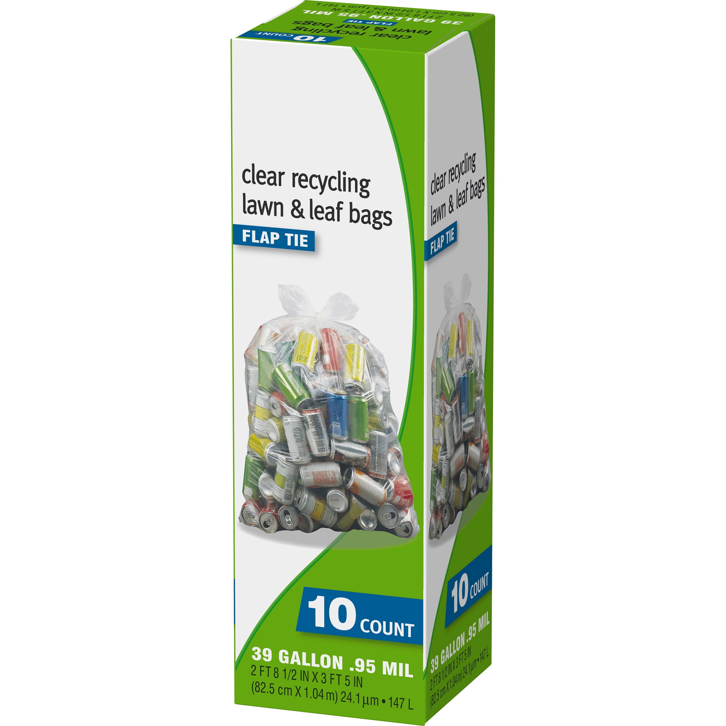 LeafEasy 39-Gallons Green Outdoor Plastic Lawn and Leaf Trash Bag in the  Trash Bags department at
