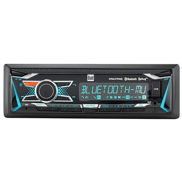 Dual Electronics Single Din Car Stereo Digital Media Player, RGB