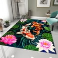thumbnail image 2 of Dreammotif Yin Yang Flowers Modern Area Rug for Living Room - 4 x 6 ft Machine Washable, Thin, Non Slip Backing Carpet, 2 of 8