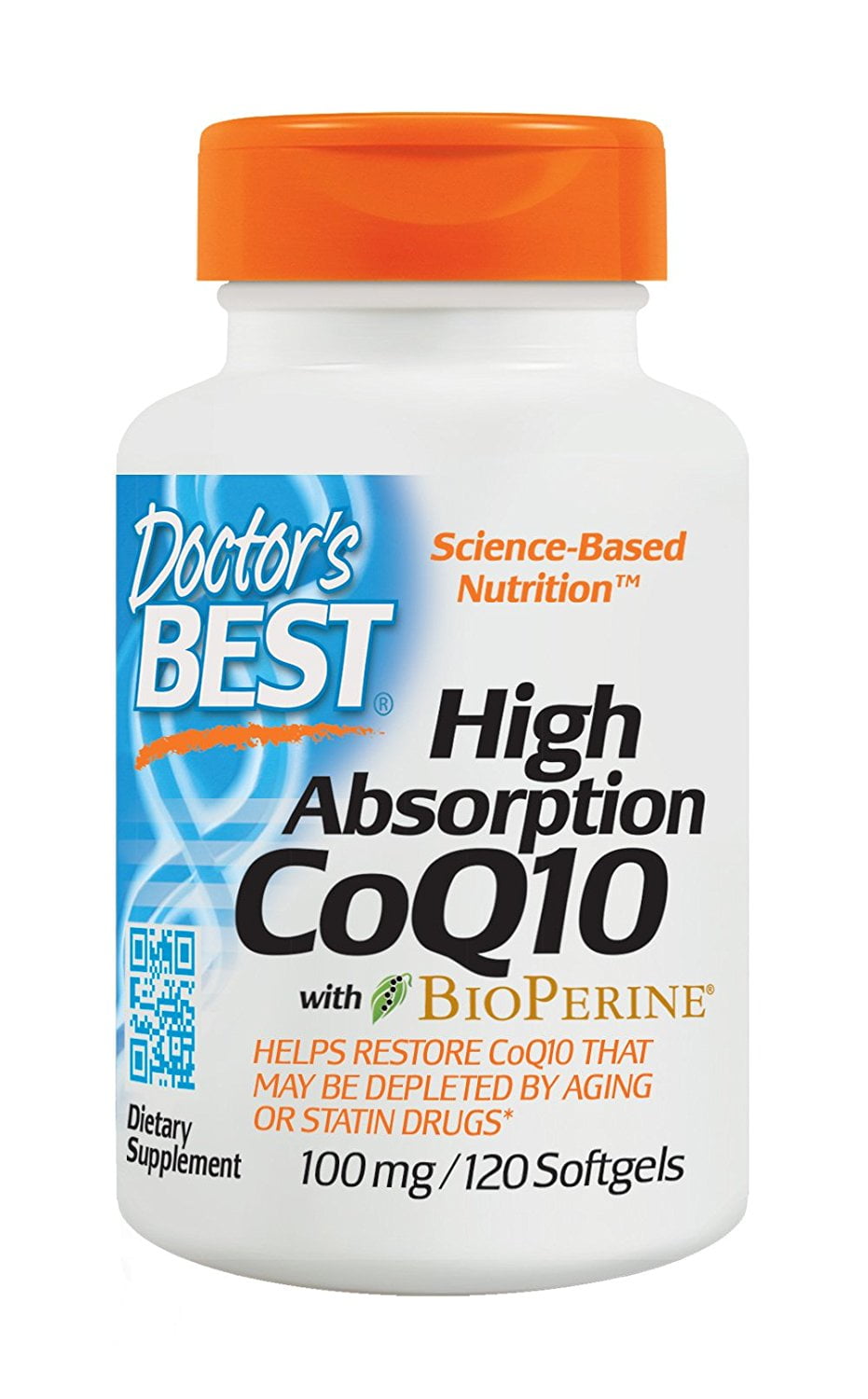 Doctor's Best High Absorption Coq10 w/ BioPerine (100 mg), 120 Soft gels