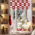 thumbnail image 3 of Valances for Windows Christmas Snowflakes Rod Pocket Cafe Window Treatments Valance Curtains for Kitchen Bathroom Laundry Basement Windows 60"x14", 3 of 7