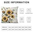 thumbnail image 5 of JRXY  Throw Pillow Cover Vintage Sunflowers Yellow Floral Green Leaf Rustic Wood Antique Wall Grunge Art Decor Lumbar Pillow Case Cushion for Sofa Couch Bed Standard Queen White, 5 of 5