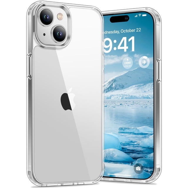Funda de teléfono Vakoo para iPhone 15 Plus | Transparente antiamarilleo