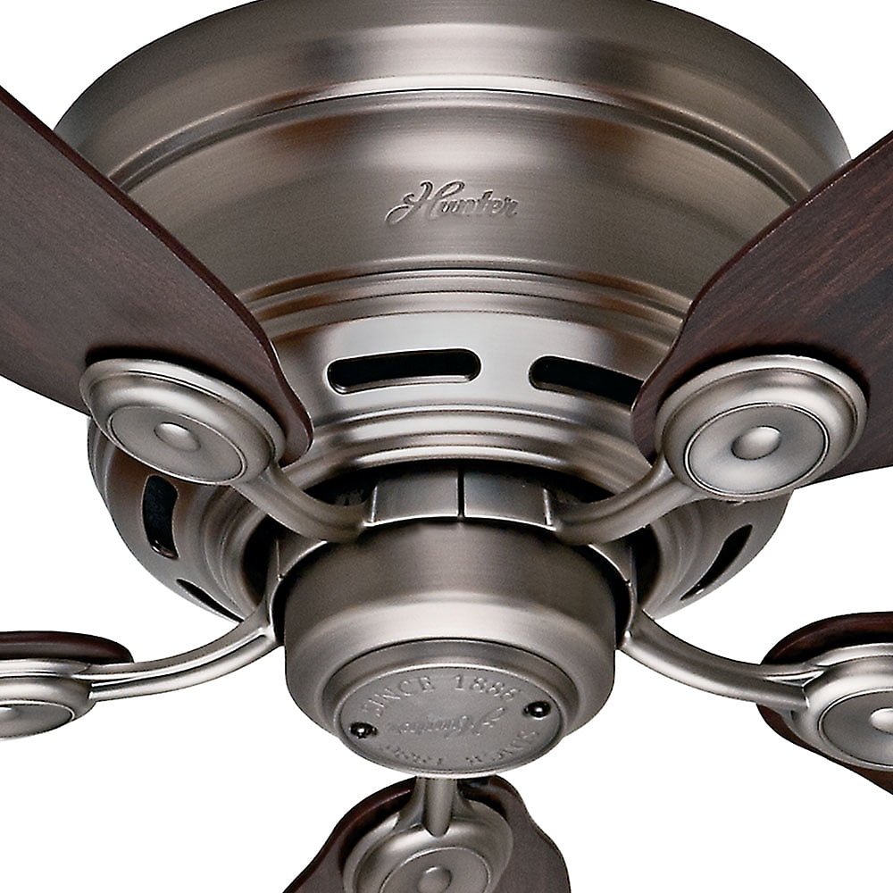 Hunter 42 Low Profile Iv Antique Pewter Ceiling Fan Com