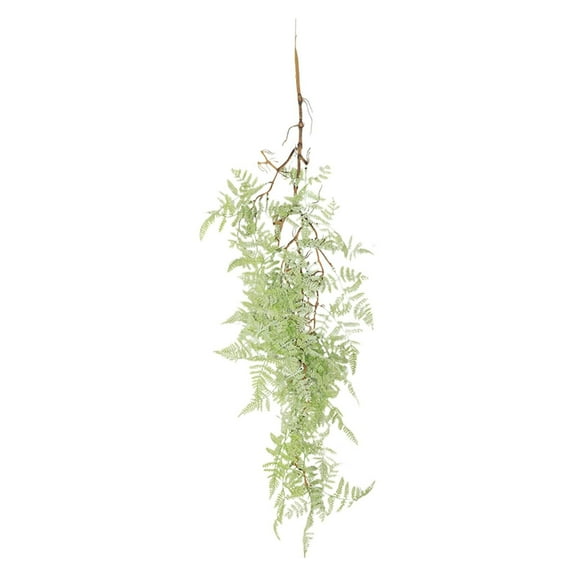 Artificial Hanging Ferns Fake Greenery Plants, UV Resistant Faux Fern Vines For Indoor Outdoor Wall, Wedding, Party Decor, Light Green