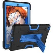 SOATUTO Case for Walmart Onn 8 Pro 8 Inch Tablet, Heavy Duty Drop Proof and Shock Resistant Rugged Hybrid Case Built-in Stand, for Walmart Onn 8 Inch Tablet Model 100003561 - Black Blue
