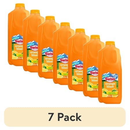 (7 pack) Swiss Premium Orange Blast Drink - 1 Half Gallon Plastic Jug