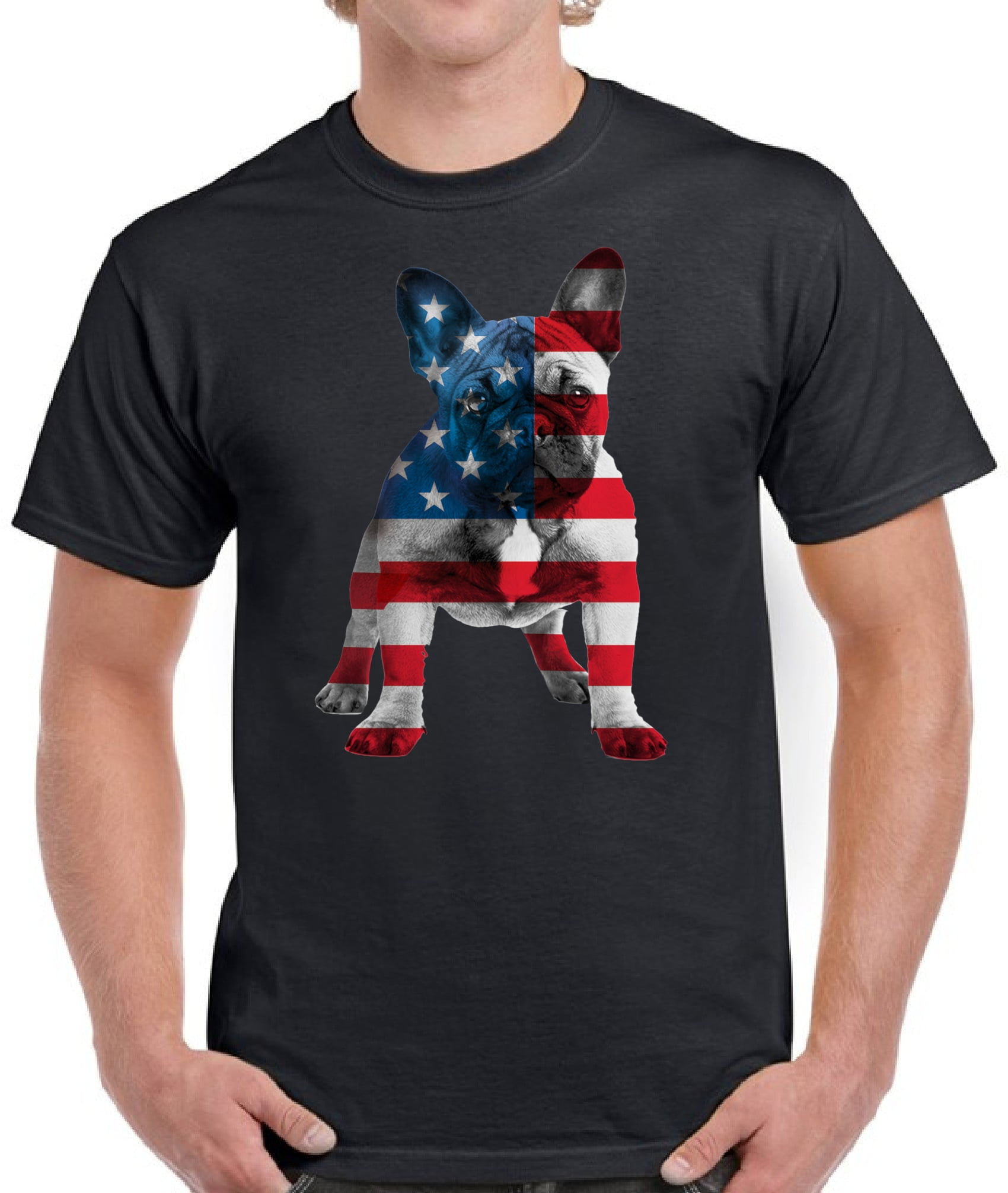USA Shirts for Men - 4th of July French Bulldog American Flag Graphic ...