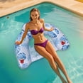 thumbnail image 2 of Silla hinchable para piscina con diseño acuarela brillante, flotador en forma de U reforzado para adultos, accesorios de natación., 2 of 7