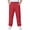 Red, variant on fatyb Kids Straight Leg Pants for Boys Girls Elastic Waist Pull on School Uniform Pants with Pockets