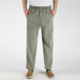 thumbnail image 2 of XINPING Black Work Pants Men Relaxed Fit Lounge Pants Breathable Dress Pants Beach Summer Lightweight Trousers, 2 of 6