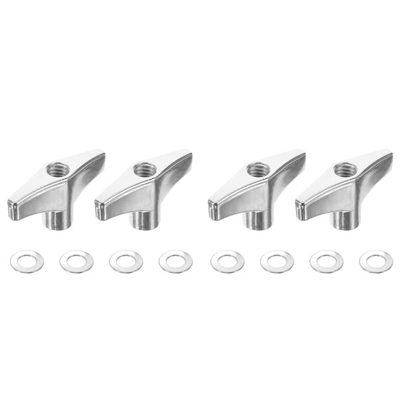 2 Sets Wing Nut Hand Tighten Fastener Butterfly Screw Fastening Nut Part Accessory