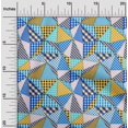 thumbnail image 2 of oneOone Cotton Flex Medium Blue Fabric Check Patchwork Sewing Craft Projects Fabric Prints By Yard 40 Inch Wide, 2 of 5