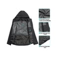 thumbnail image 5 of Women's Waterproof Breathable Hiking Travel Rain Jacket Lightweight Hooded Windbreaker Rain Shell Coat Black XS, 5 of 7