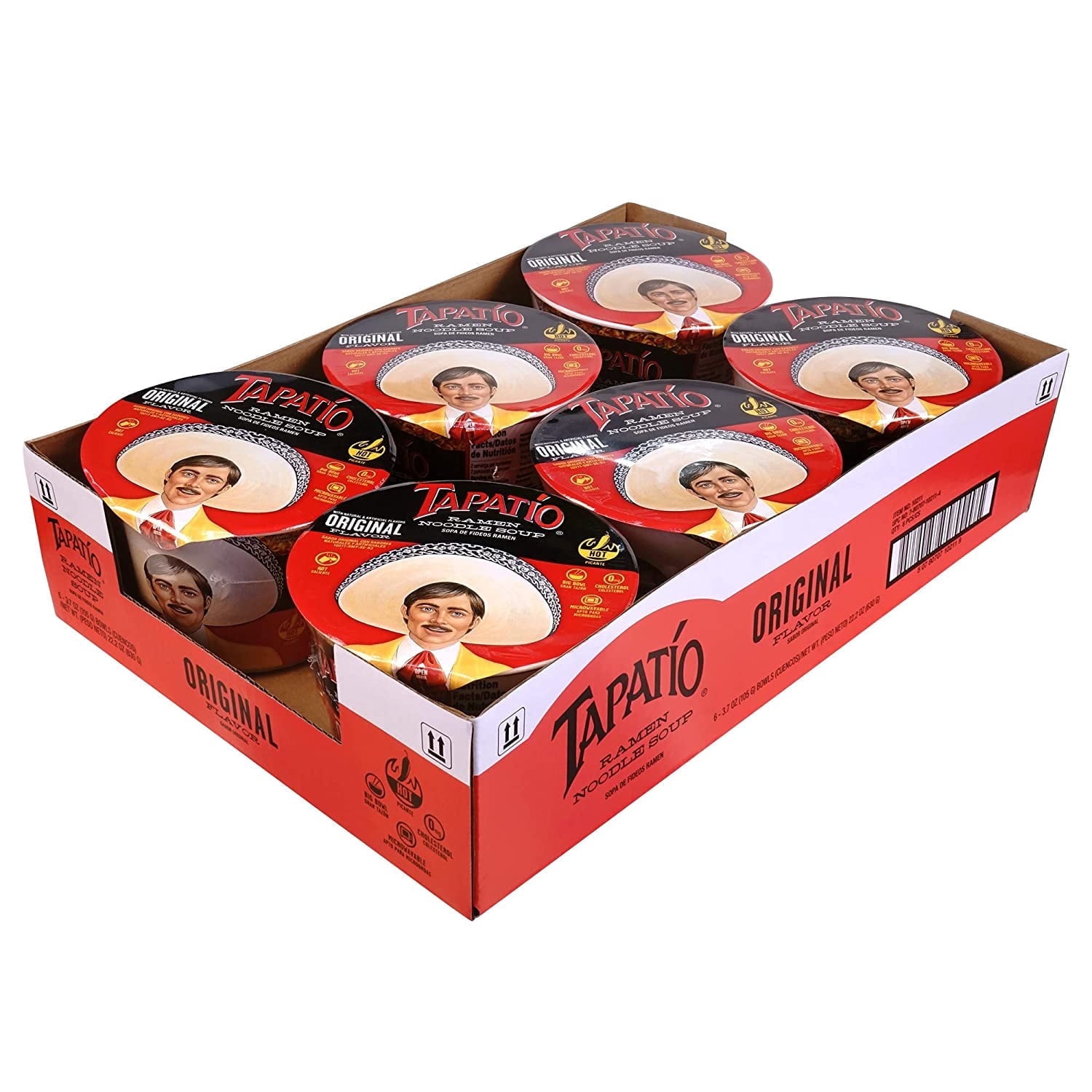 Tapatio Original Flavor Ramen Noodle Soup, 3.7 oz (Pack of 12)