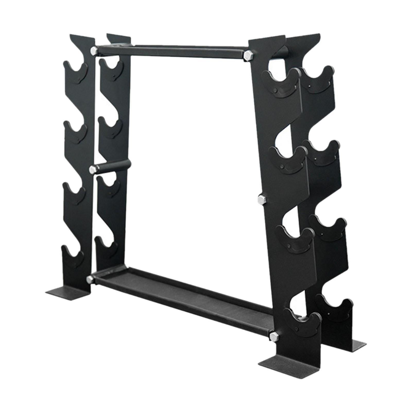 DimyFew Dumbbell Weight Rack 4 Tiers Heavy Duty Dumbbell Shelf Space Saver Dumbbell Rack