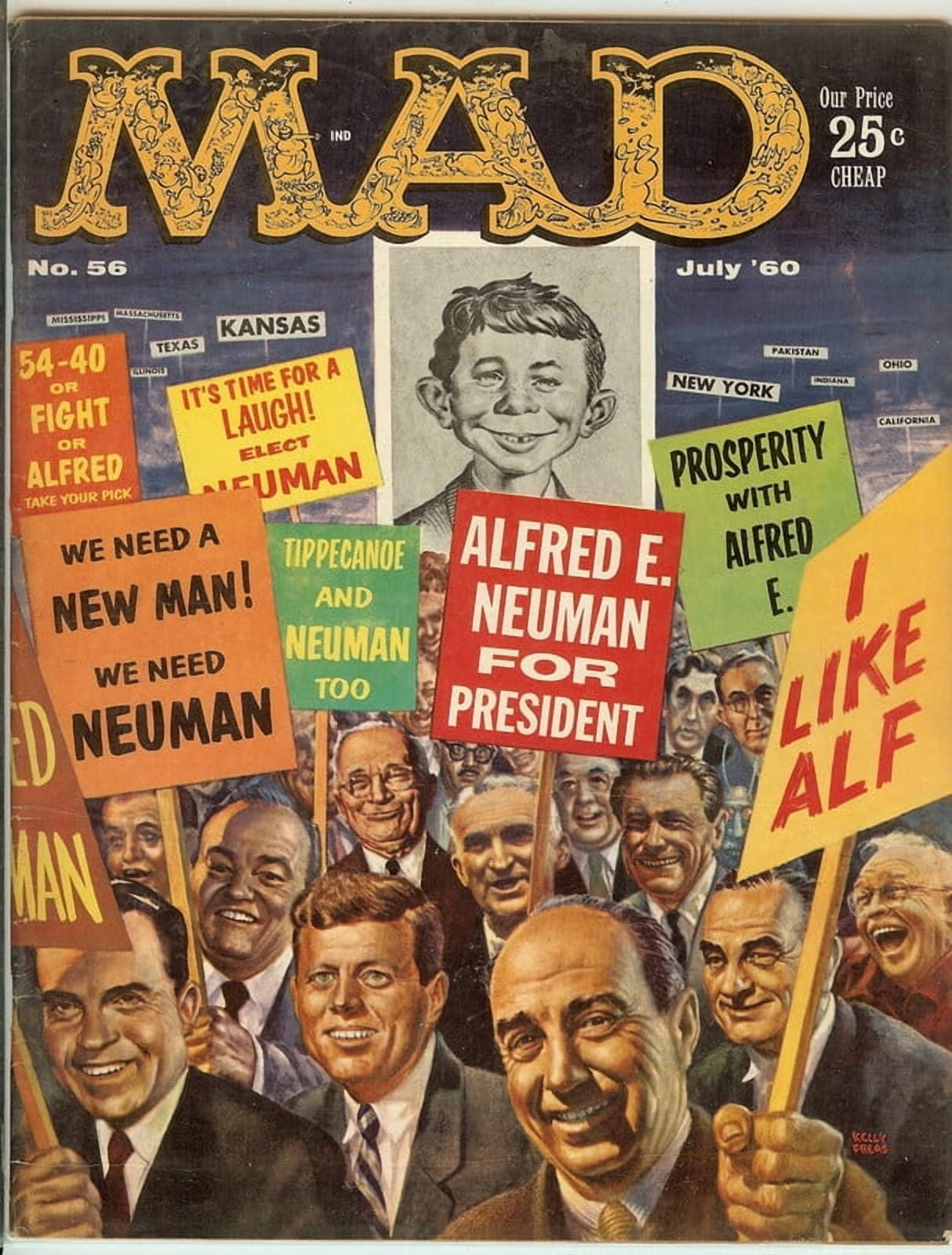 MAD Magazine Vintage Collectible #56 July 1960 Very Fine (VF)