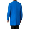 thumbnail image 3 of INSPIRE CHIC Winter Coat for Men's Notched Collar Single Breasted Long Trench Coats, 3 of 5