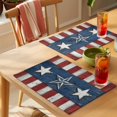 thumbnail image 4 of Independence Day Placemats Set of 12, Metal Retro Five-Pointed Stars Wood Grain Non-Slip Place Mats Washable Table Mats for Kitchen Dining Table Decorations Indoor/Outdoor, 4 of 9
