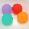 thumbnail image 4 of U8MO 15 Mixed Color Frosted Acrylic Round Chunky Beads 18mm Smooth Ball Rubber Tone, 4 of 5