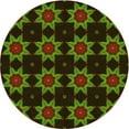 thumbnail image 1 of Ahgly Company Indoor Round Patterned Blood Night Red Area Rugs, 5' Round, 1 of 6