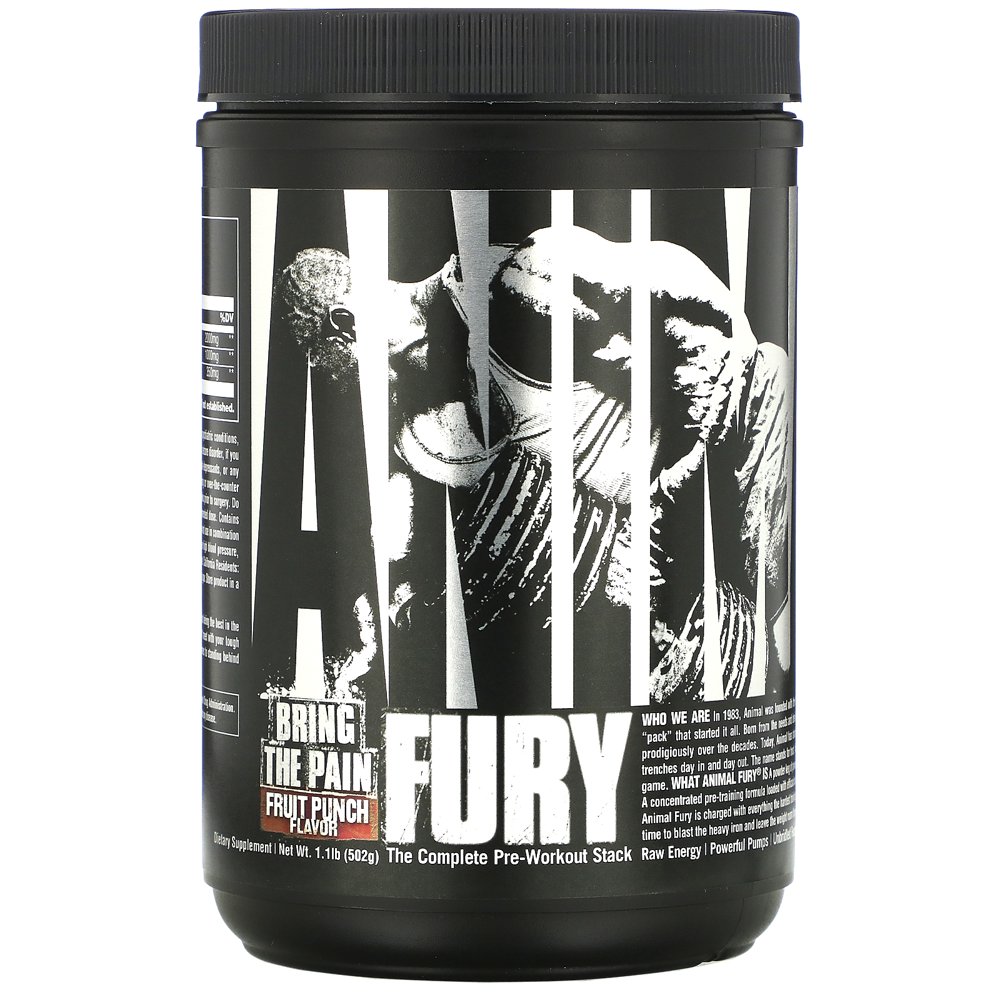 Animal Fury, Pre Workout Powder Supplement for Energy and Focus, Fruit