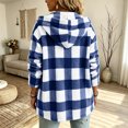 thumbnail image 6 of Admvng Women's Checkered Jacket Hooded Long Sleeve Casual Warm Outerwear, 6 of 9