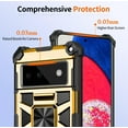 thumbnail image 2 of Designed for Google Pixel 7 Case Basic Phone Case with Stand Bracket Military Grade Drop Protection Dual Layer Shockproof Durable Hard Rigid PC Anti-Scratch Protective Heat Dissipation Cover-Gold, 2 of 14